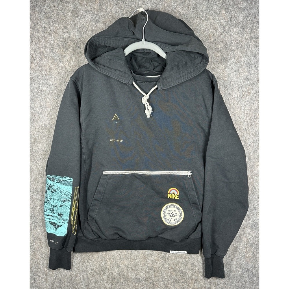 Nike‎ Dri-Fit Hoodie Mens Small DQ3531-010 The Organic High Graphic Black